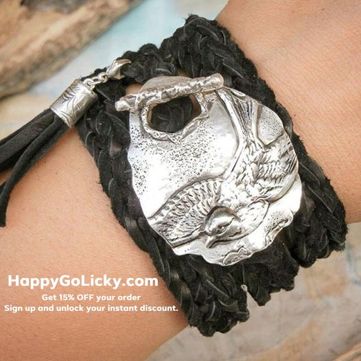 Chunky Jewelry, Chunky Leather Wrap Bracelet