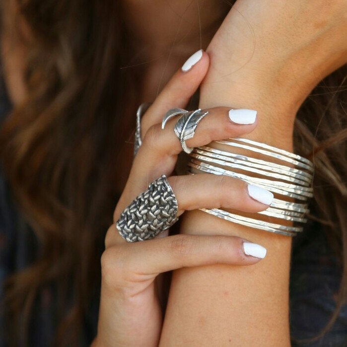 Chunky Knit Boho Ring