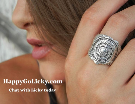 Nautical Silver Seashell Ring