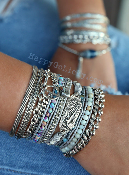 Bohemian Leather Wrap Bracelet