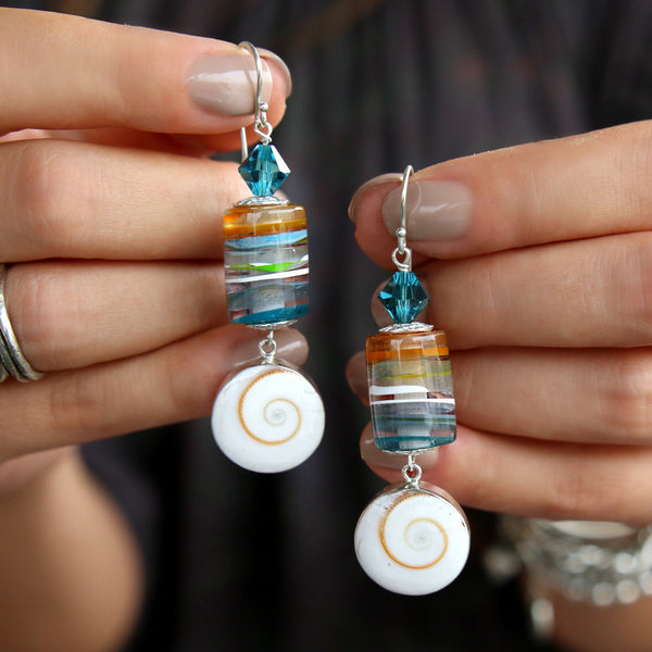 Surfite Earrings Surfboard Resin Jewelry by HappyGoLicky