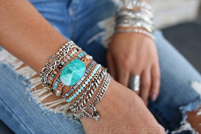 Amazonite Stacking Bracelet