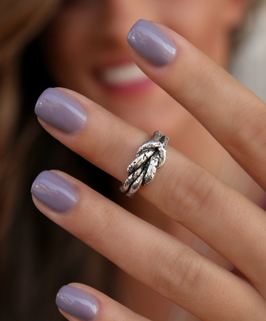 Nautical Jewelry, Nautical Sailors Knot Ring, Sterling Silver Handmade Nautical Ring, Beach Jewelry Ring, Sailor's Knot Ring, Reef Knot Ring