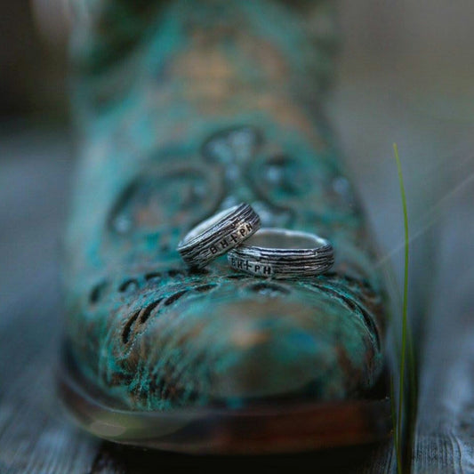 Rustic Bark Sterling Silver Ring