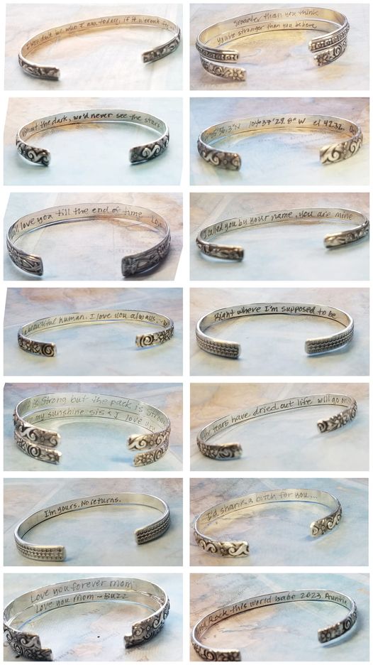 PERSONALIZED Sterling Silver Bracelet, Custom Silver CUFF Bracelet, Personalized Jewelry Custom Bracelet Personalized Gifts for Her Under 50