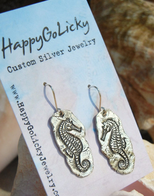 Seahorse Sterling Silver Earrings