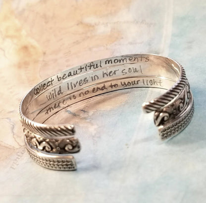 Custom Sterling Silver CUFF Bracelet