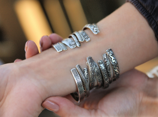 Thin Cuff Bracelet Sterling Silver Cuff