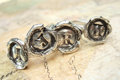 Handstamped Initial Wax Seal Ring