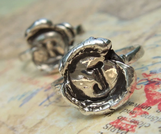 Silver Monogram Ring Wax Seal Jewelry Gift