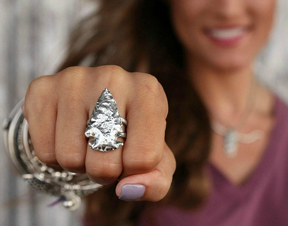 Boho Arrowhead Ring - HappyGoLicky Jewelry