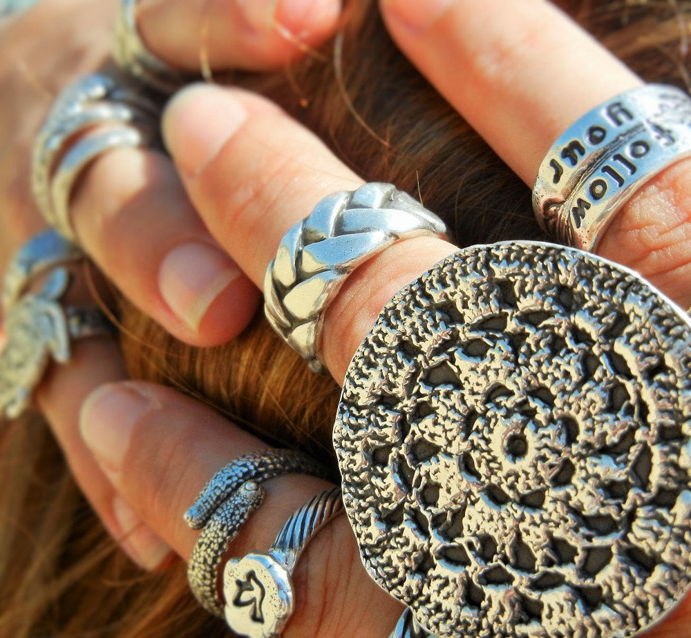 Boho Jewelry Bohemian Mandala Ring - HappyGoLicky Jewelry