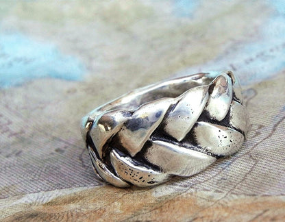 Nautical Braided Ring - HappyGoLicky Jewelry