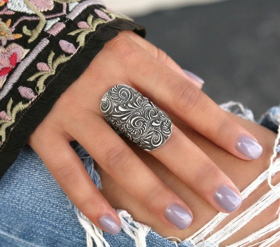 Chunky Tall Boho Ring - HappyGoLicky Jewelry