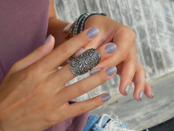 Chunky Tall Boho Ring - HappyGoLicky Jewelry