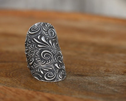 Chunky Tall Boho Ring - HappyGoLicky Jewelry