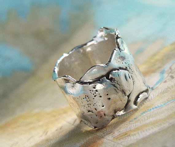 Sterling Silver Chunky Ring - HappyGoLicky Jewelry
