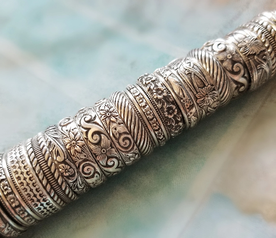 Sterling Silver Stacking Rings ADJUSTABLE Open-Ended Ring