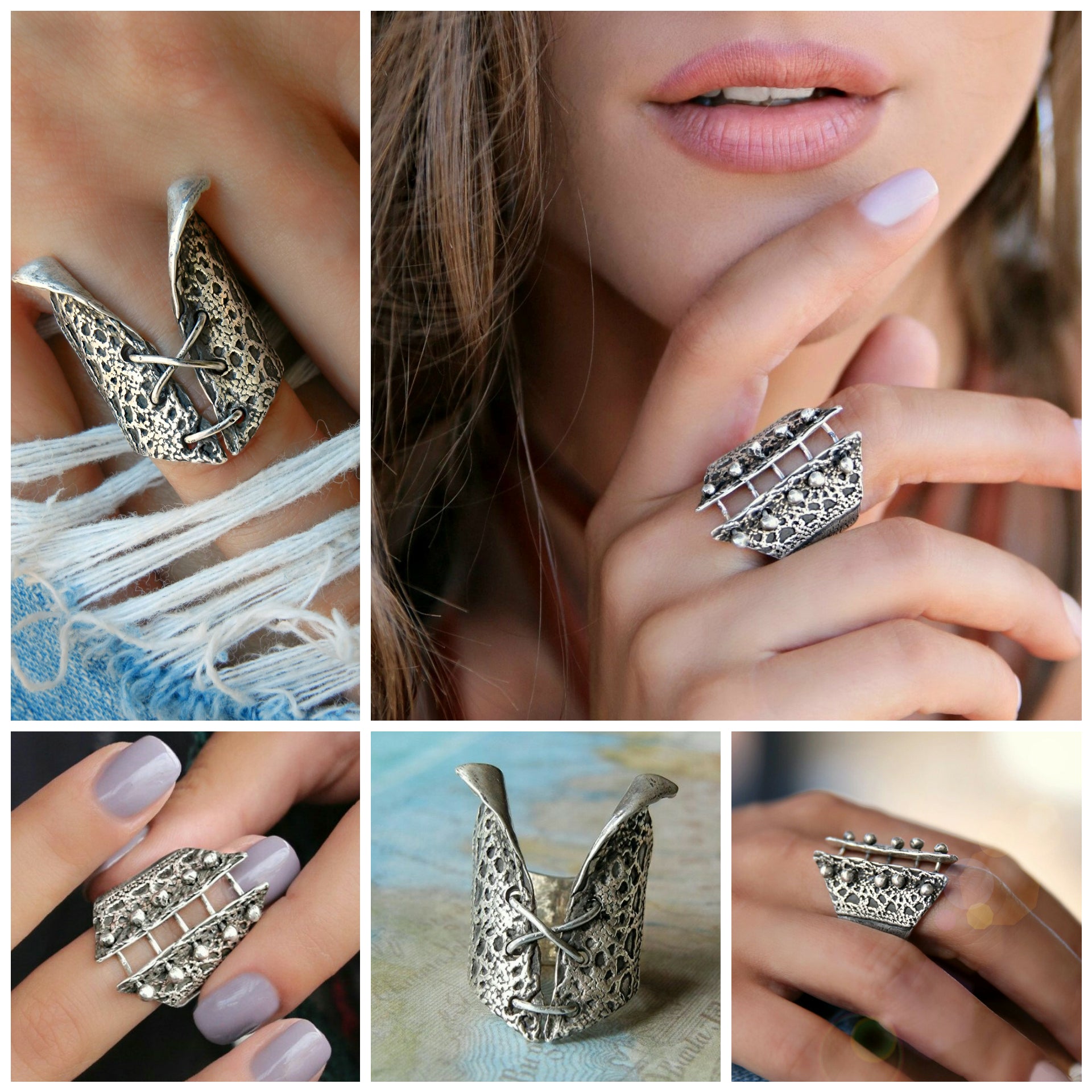 Chunky Knit Boho Ring - HappyGoLicky Jewelry