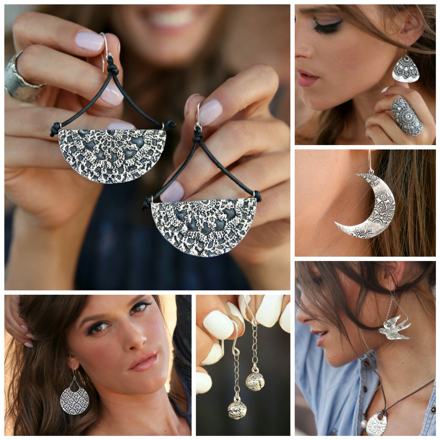 Boho Jewelry Sterling Silver Earrings by HappyGoLicky
