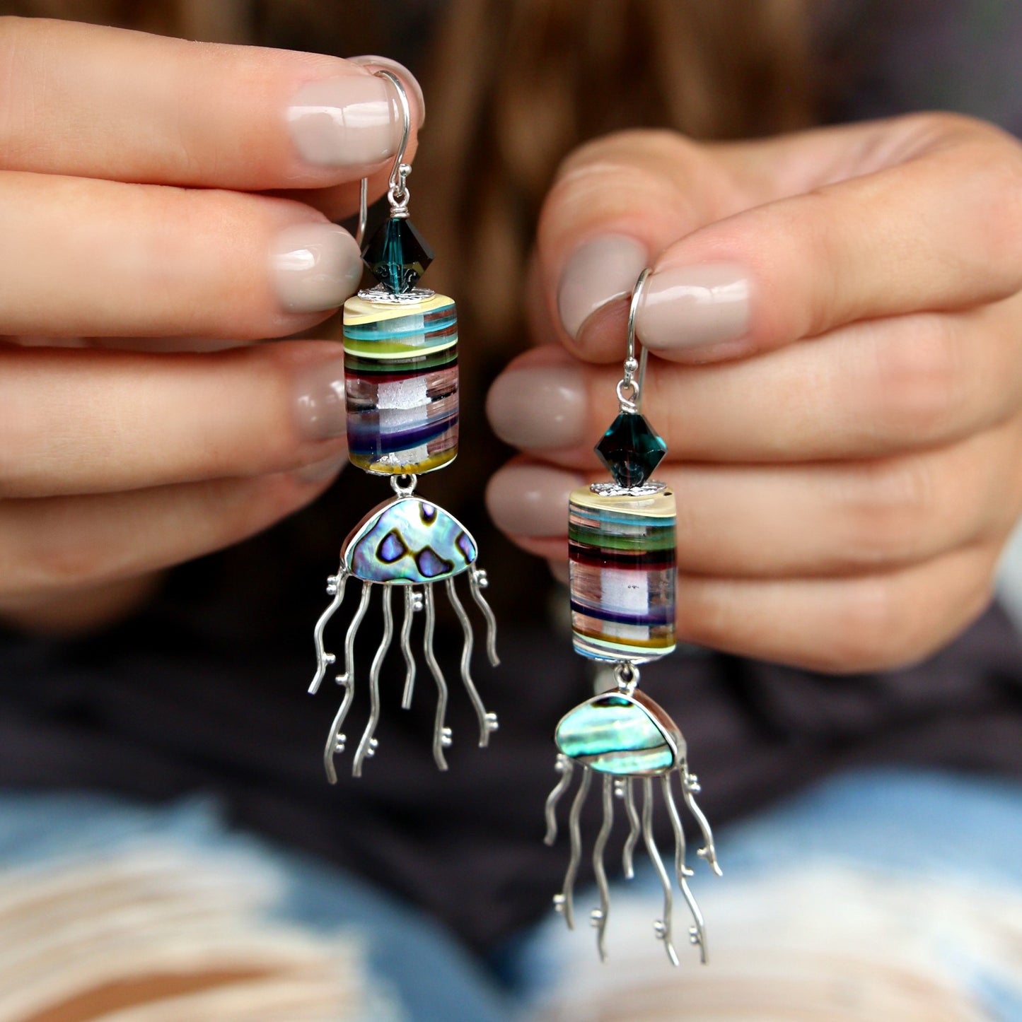 Recycled Surfboard Jewelry Earrings by HappyGoLicky