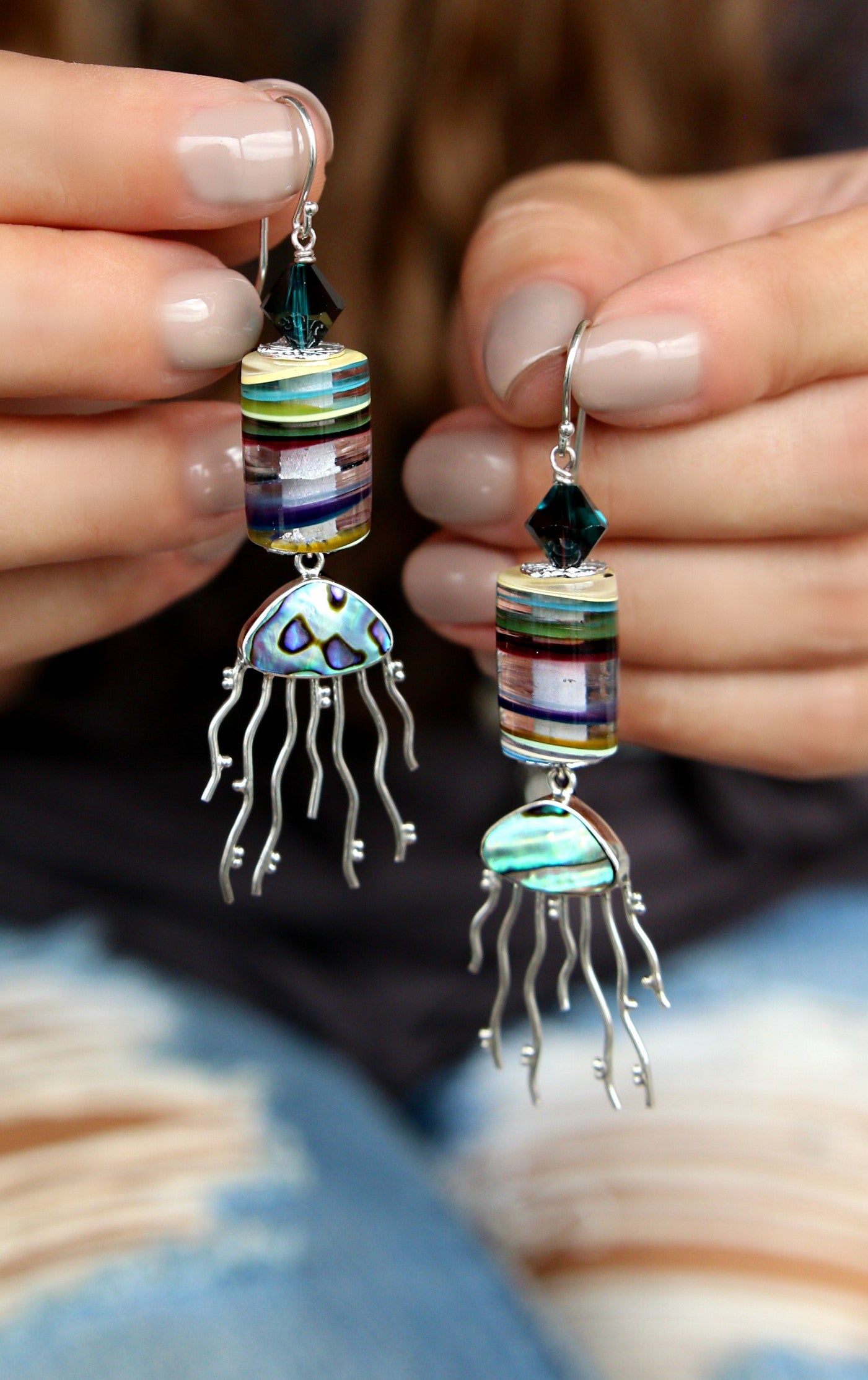 Recycled Surfboard Jewelry Earrings by HappyGoLicky