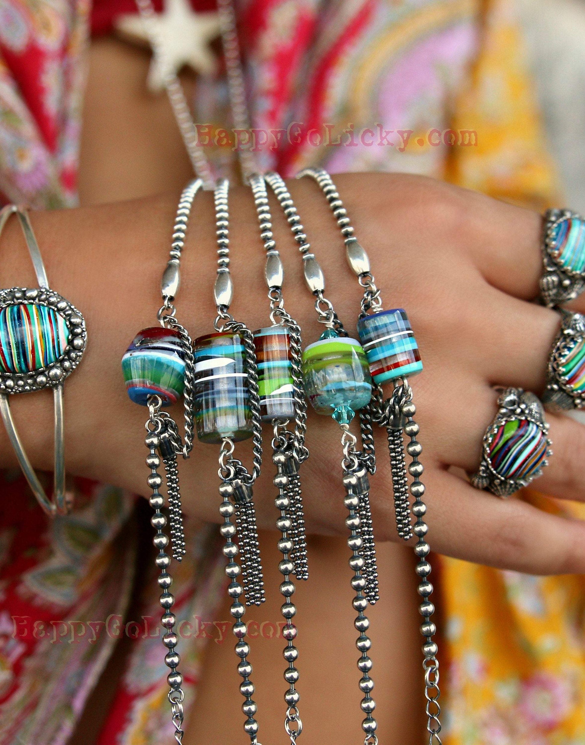 Eco Friendly Jewelry Recycled Bracelet by HappyGoLicky
