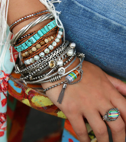 Surfite Bracelet Upcycled Surfboard Resin Jewelry by HappyGoLicky
