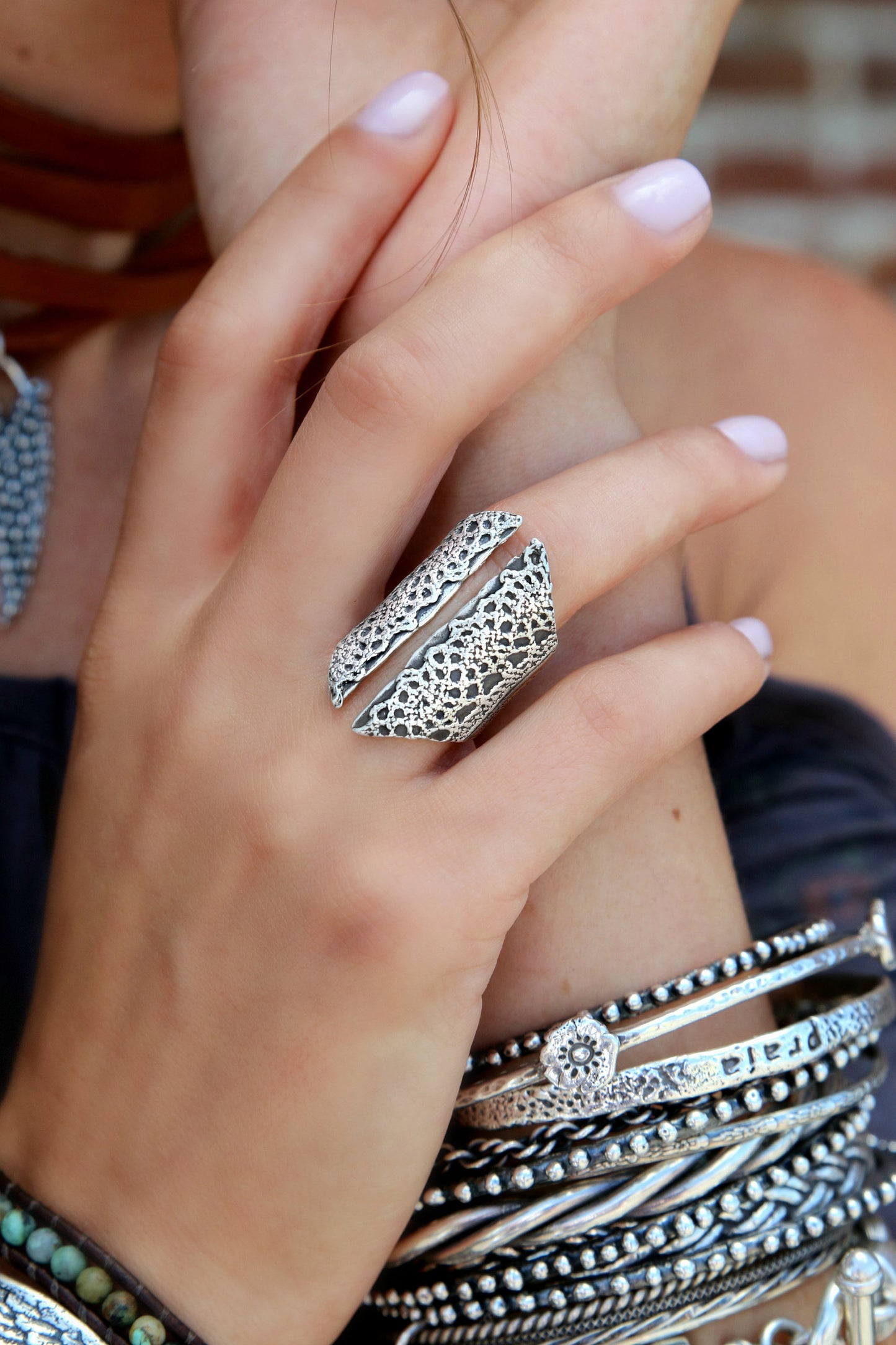 Corset Statement Ring - HappyGoLicky Jewelry