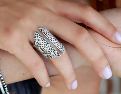 Corset Statement Ring - HappyGoLicky Jewelry