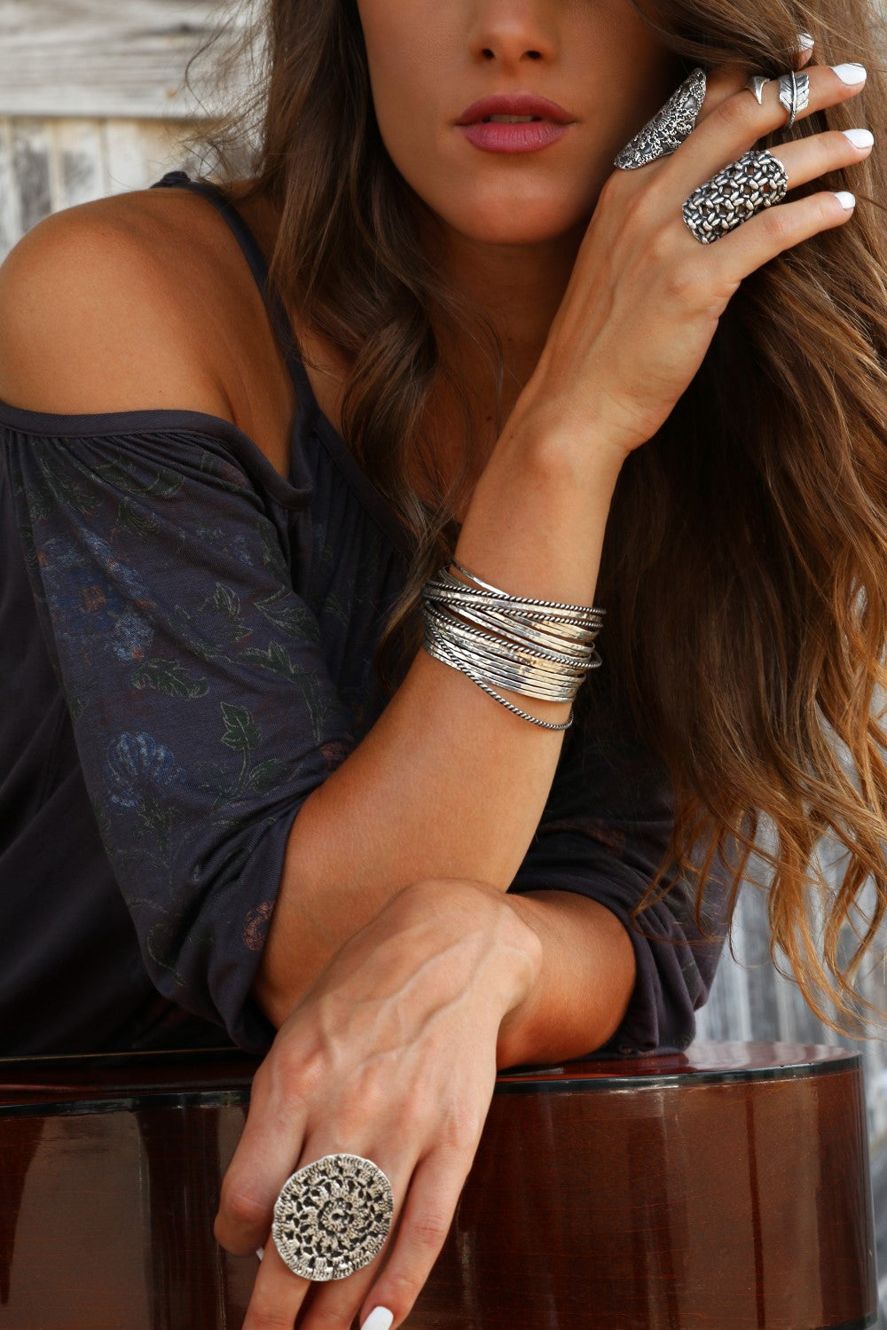 Sterling silver hotsell bracelet set