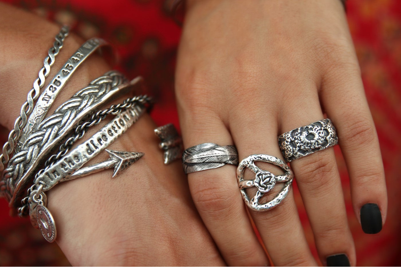 Crochet Silver Ring - HappyGoLicky Jewelry