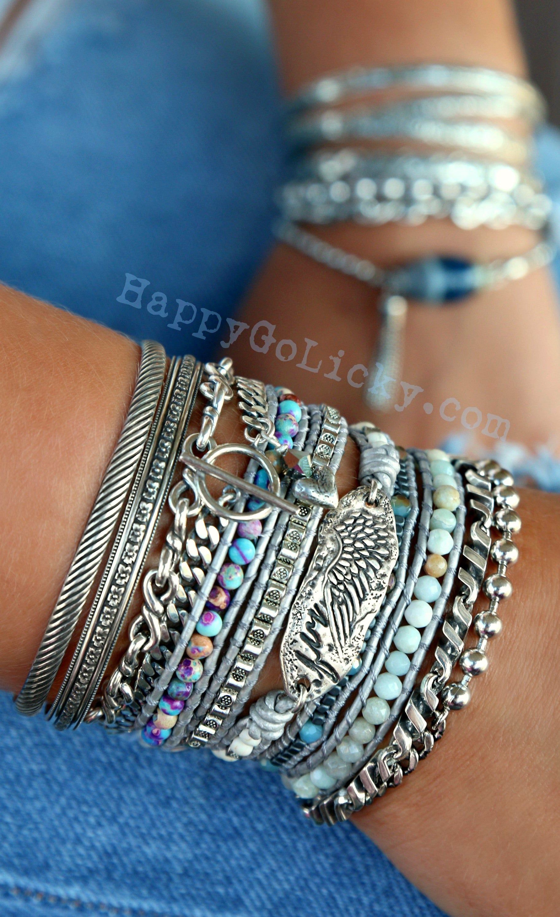 Boho Jewelry Stacking Bracelets by HappyGoLicky Jewelry