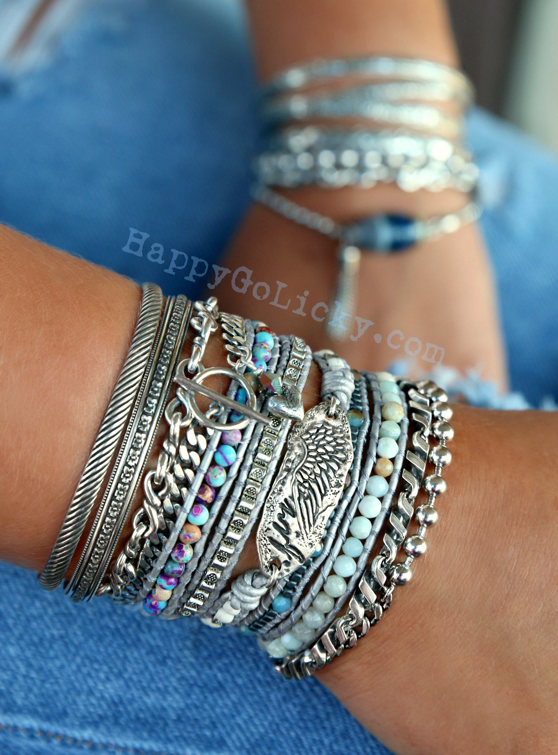 Stacking Bracelets Boho Jewelry by HappyGoLicky