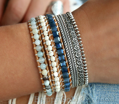 Handmade Leather Wrap Bracelets by HappyGoLicky Boho Jewelry