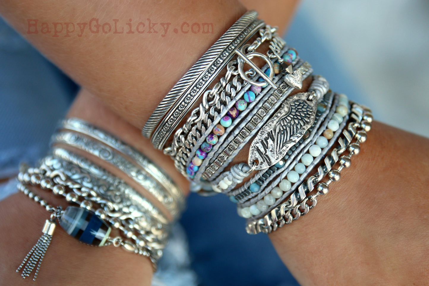 HappyGoLicky Boho Jewelry Leather Wrap Bracelets