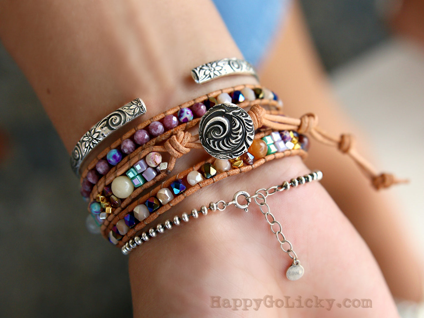 Boho Wrap Beaded Bracelet by HappyGoLicky Jewelry