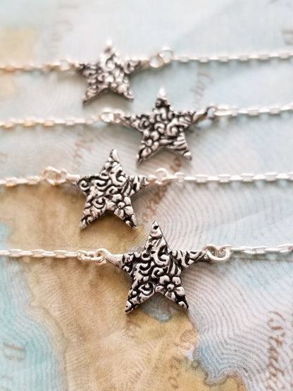 Moon and Star Necklace Celestial Jewelry
