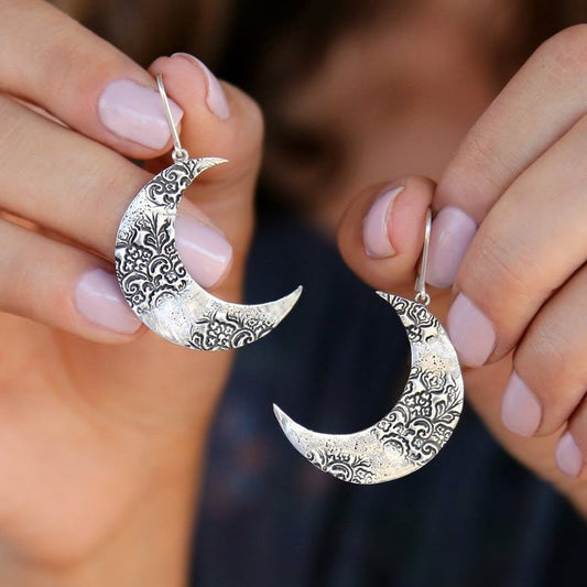 HANDMADE Crescent Moon Earrings Celestial Jewelry by HappyGoLicky