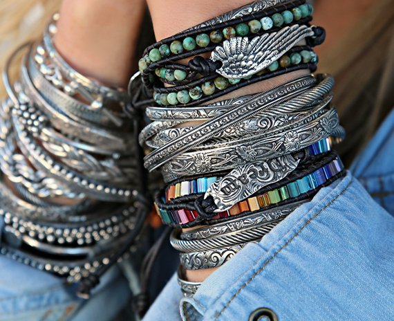 Sterling Silver Cuff Bracelets - HappyGoLicky Jewelry