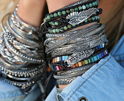 Sterling Silver Cuff Bracelets - HappyGoLicky Jewelry