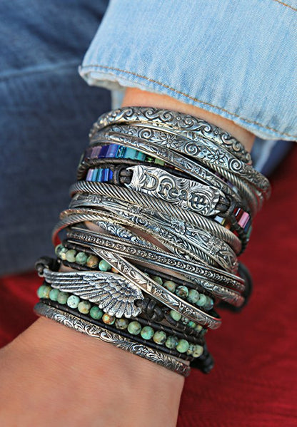 "Beauty in on the Inside" Sterling Silver Cuff Bracelet