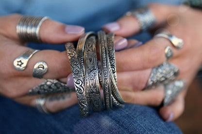 Sterling Silver Cuff Bracelets - HappyGoLicky Jewelry