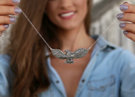 Flying Eagle Necklace - HappyGoLicky Jewelry