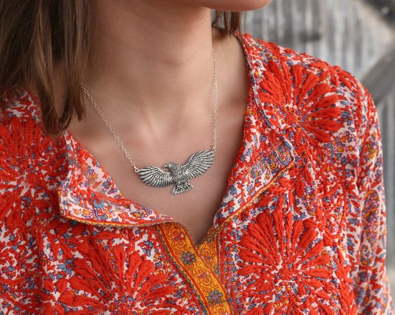 Flying Eagle Necklace - HappyGoLicky Jewelry