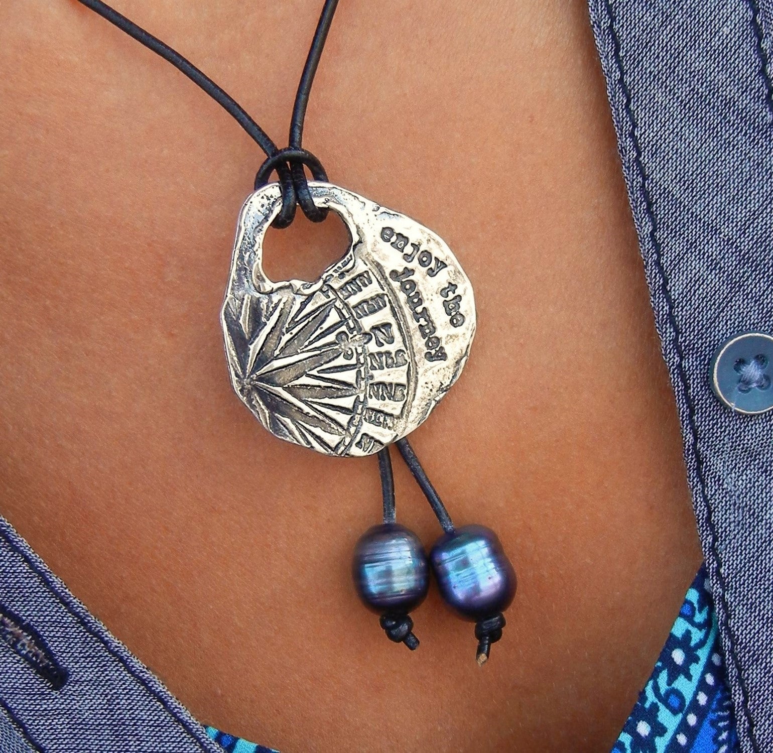 Enjoy the Journey Leather & Pearl Necklace - HappyGoLicky Jewelry