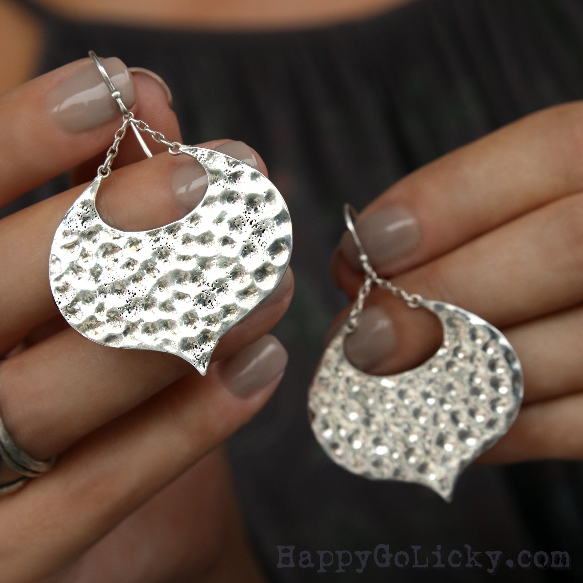 Handmade Sterling Silver Boho Earrings by HappyGoLicky Jewelry