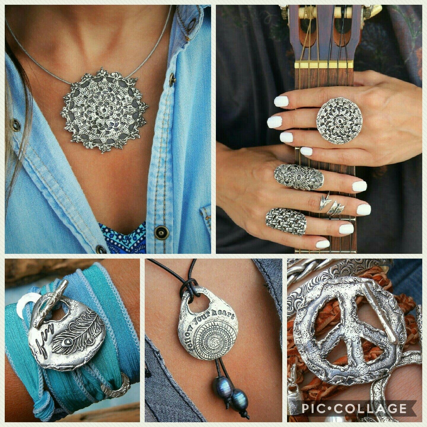 Crochet Silver Ring - HappyGoLicky Jewelry