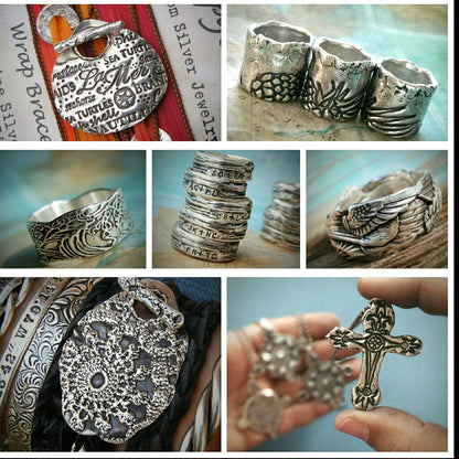 Silver Lace Ring, Silver Crown Ring - HappyGoLicky Jewelry