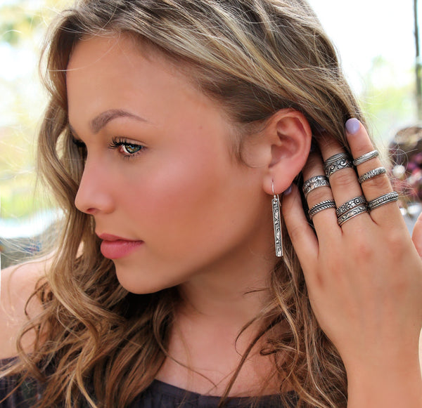 Sterling Silver Bar Earrings by HappyGoLicky Jewelry
